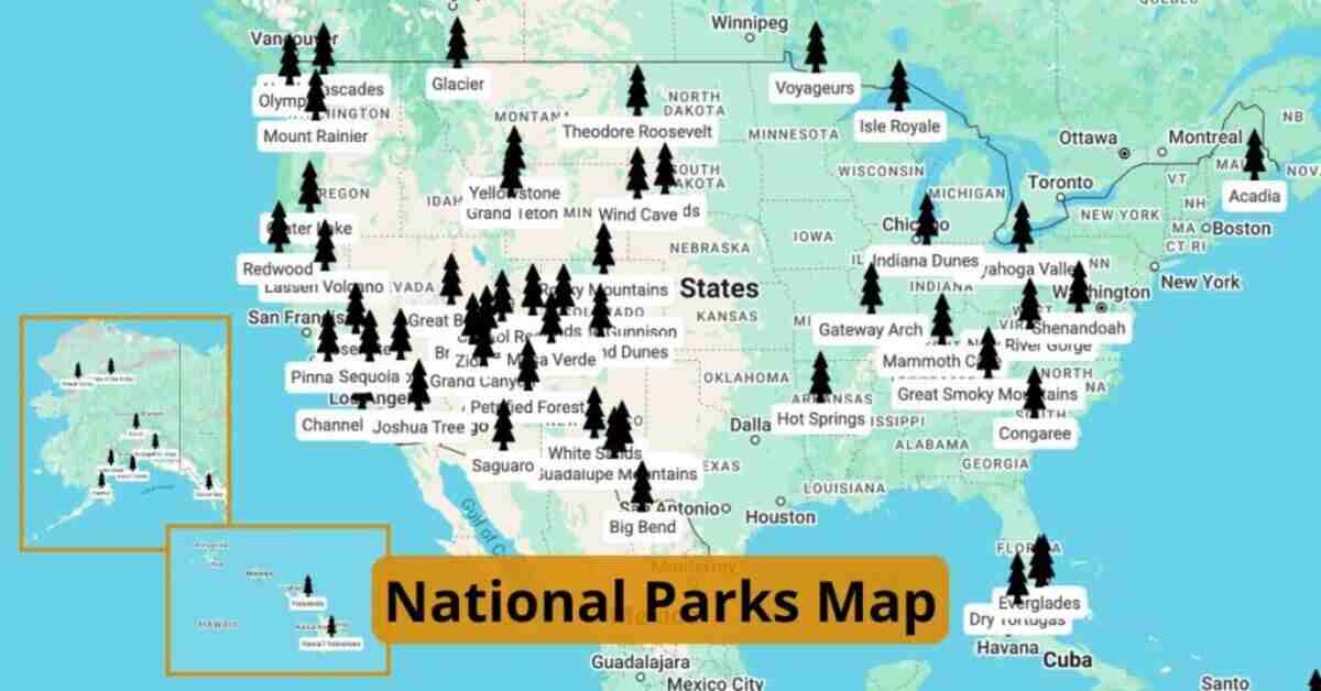national parks map​