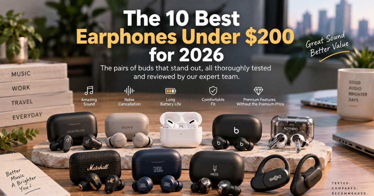 best wireless earbuds under 200 dollars 2026
