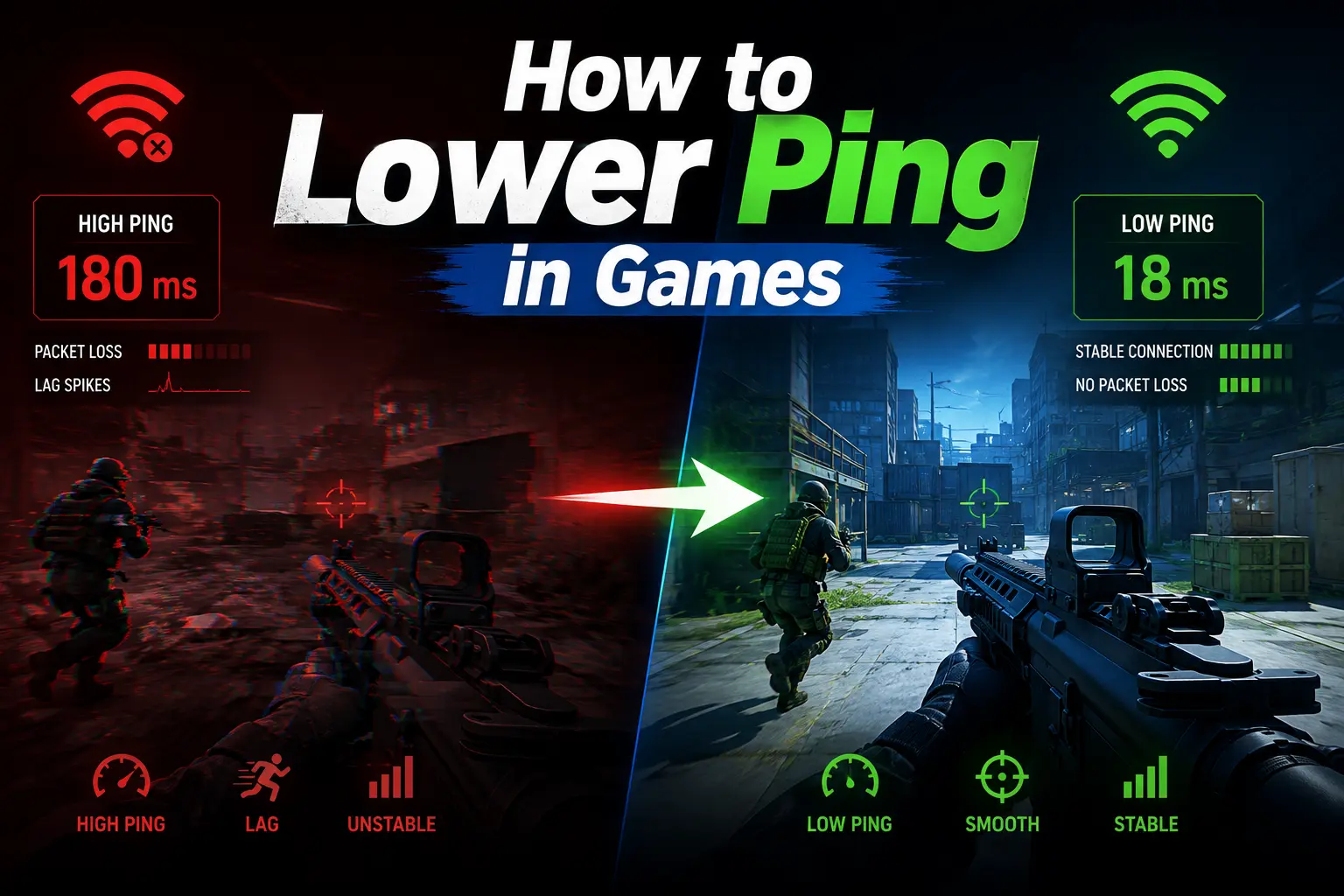 how to lower ping in games